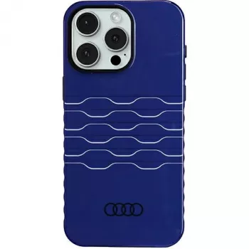 Audi IML MagSafe Case voor iPhone 15 Pro Max 6,7 inch Navy Blue Hard Case
