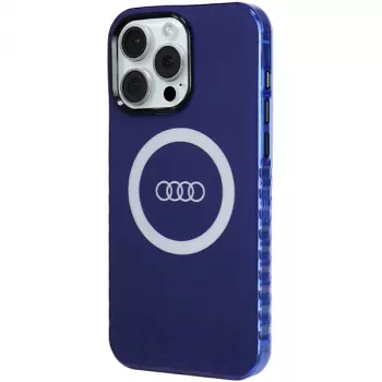 Audi IML Big Logo MagSafe Case voor iPhone 15 Pro Max 6,7 navy blue hardcase AU-IMLMIP15PM-Q5/D2-BE