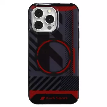 Audi IML Sport MagSafe Case voor iPhone 13 Pro / 13 6,1 inch zwart Hardcase AU-IMLMIP13P-RSQ/D2-BK