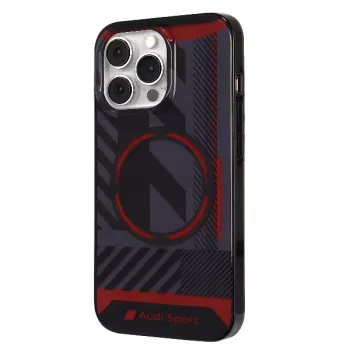 Audi IML Sport MagSafe Case voor iPhone 13 Pro / 13 6,1 inch zwart Hardcase AU-IMLMIP13P-RSQ/D2-BK
