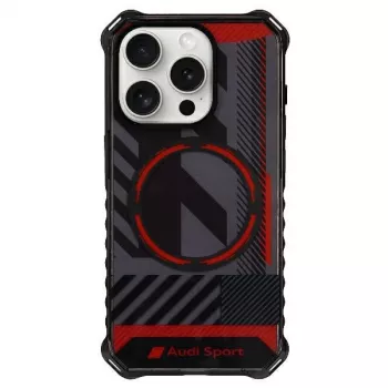 Audi IML Sport MagSafe Case voor iPhone 15 Pro 6.1 zwart hardcase