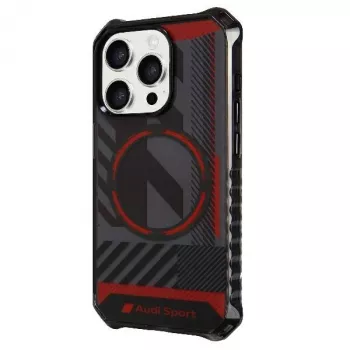 Audi IML Sport MagSafe Case voor iPhone 15 Pro 6.1 zwart hardcase