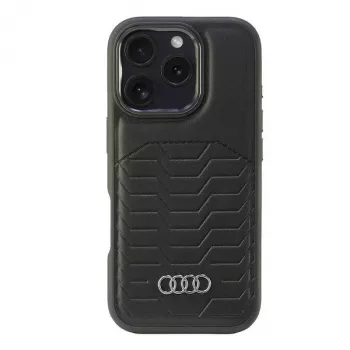 Audi kunstleder MagSafe iPhone 16 Pro 6,3 zwart hardcase