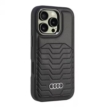 Audi kunstleder MagSafe iPhone 16 Pro 6,3 zwart hardcase
