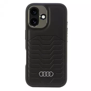 Audi Kunstleder MagSafe Hard Case voor Apple iPhone 16 Plus 6,7 inch - zwart