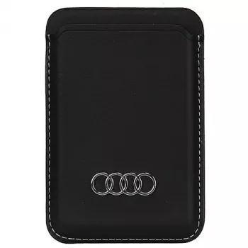 Audi portemonnee van kunstleder met kaartvak zwart MagSafe AU-MSCH-Q3/D1-BK