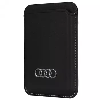 Audi portemonnee van kunstleder met kaartvak zwart MagSafe AU-MSCH-Q3/D1-BK