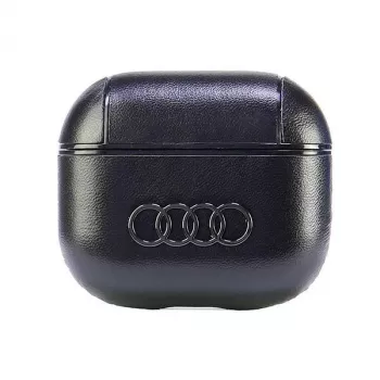 Audi leder Big Logo AirPods 3 hoes zwart AU-AP3-GT/D3-BK