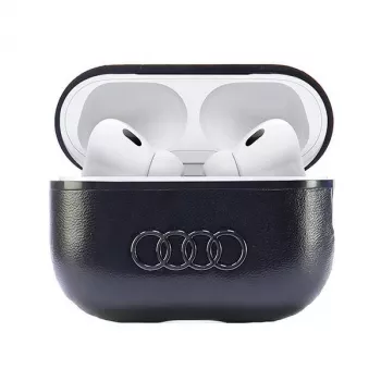 Audi leder Big Logo AirPods Pro 2 hoes zwart AU-APP2-GT/D3-BK