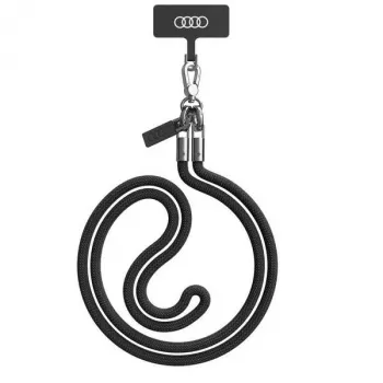 Audi Universal Phone Lanyard 120cm 6mm crossbody zwart AU-CBL8-R8/D1-BK