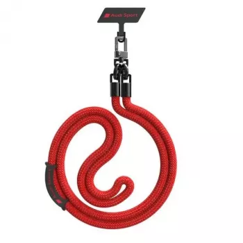 Audi Universal Phone Lanyard 120cm 10mm crossbody rood AUS-CBL10-RSQ/D1-RD