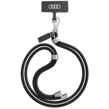 Audi Universal Phone Lanyard 120cm 6mm crossbody zwart AU-CBL6-R8/D1-BK