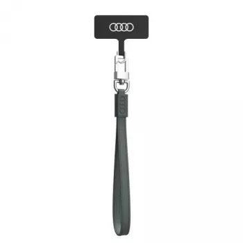 AUDI Universal Phone Lanyard 28cm 10mm Leather grijs AU-HSLSL-GT/D1-GY