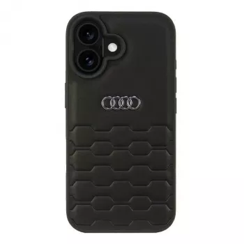 Audi kunstleder Hard Case voor iPhone 16 6,1 inch - zwart