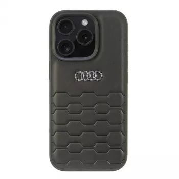 Audi Kunstleder hardcase voor Apple iPhone 16 Pro 6,3 inch - zwart