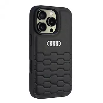 Audi Kunstleder hardcase voor Apple iPhone 16 Pro 6,3 inch - zwart