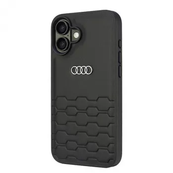Audi Kunstleder Hard Case voor iPhone 16 Plus 6,7 inch - zwart