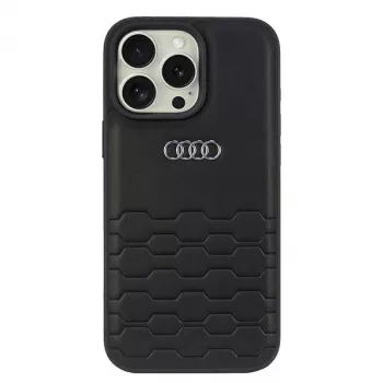 Audi Kunstleder hardcase voor Apple iPhone 16 Pro Max 6,9 inch - zwart