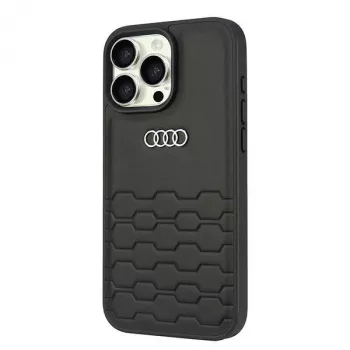 Audi Kunstleder hardcase voor Apple iPhone 16 Pro Max 6,9 inch - zwart
