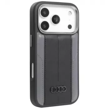 Hoesje Audi A6 kunstleder MagSafe voor iPhone 17 Pro zwart
