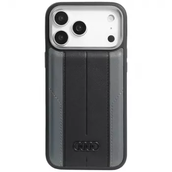 Hoesje Audi A6 kunstleder MagSafe voor iPhone 17 Pro Max zwart