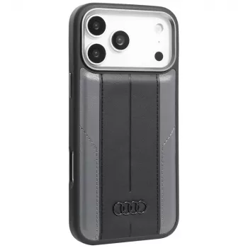 Hoesje Audi A6 kunstleder MagSafe voor iPhone 17 Pro Max zwart