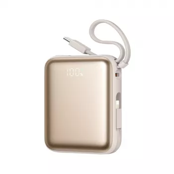 Powerbank Joyroom JR-PBF27 22.5W 10000mAh met twee geïntegreerde kabels - Goud