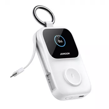 Joyroom JR-W19 5000 mAh draadloze horloge-opladapter powerbank Wit