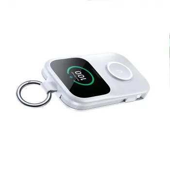 Joyroom JR-W19 5000 mAh draadloze horloge-opladapter powerbank Wit