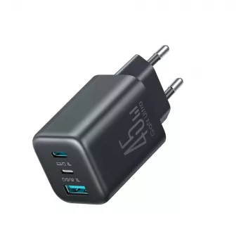 Joyroom JR-TO1 GaN 45W USB-C Lightning USB-A wandopladapter - Zwart