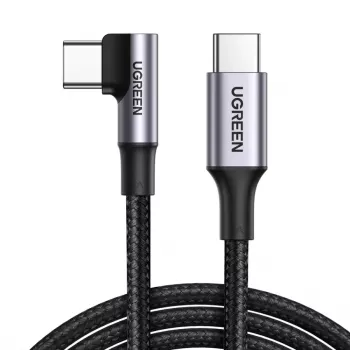 UGREEN USB-C naar USB-C haakse kabel US334 5A PD 100W 2m zwart