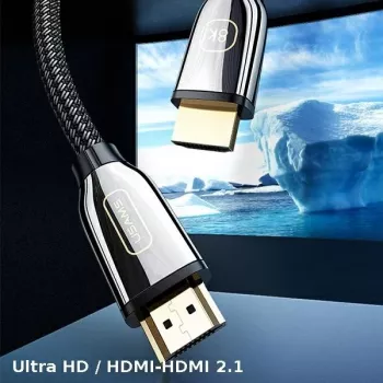 USAMS HDMI 2.1 kabel 3m Ultra HD 8K 48Gbps zwart SJ498HD01