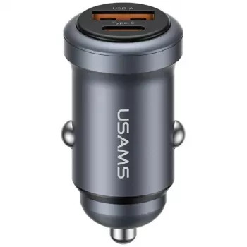 USAMS autolader 30W USB-A USB-C CC322