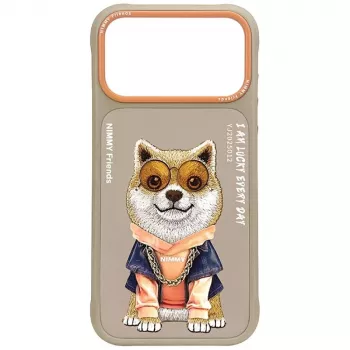 Nimmy Glasses Cool Dog-hoesje voor iPhone 17 Pro, beige