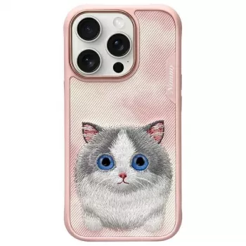Nimmy Big Eyed Pet 2.0 Cat Case voor Apple iPhone 16 Pro Max 6,9 inch - roze