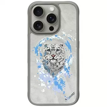 Nimmy Pantera MagSafe-hoesje voor iPhone 16 Pro lichtgrijs