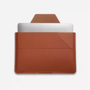 Moft Sleeve 14 laptophoes met geïntegreerde standaard - bruin