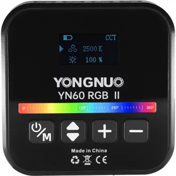 LED-videolamp Yongnuo YN60 RGB II - WB (2500K - 9900K), zwart