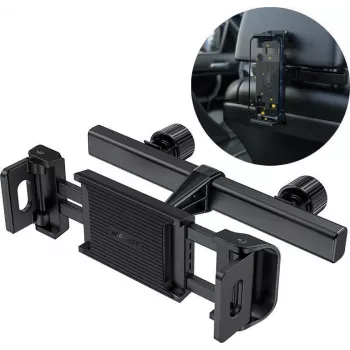 ACEFAST autohoofdsteunhouder voor telefoon en tablet (135-230 mm breedte) zwart (D8 zwart)
