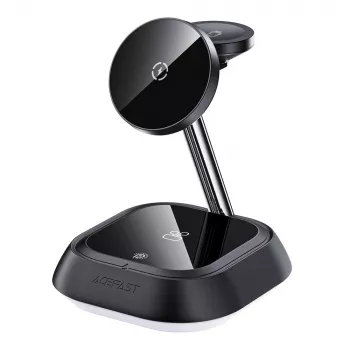ACEFAST E16 3-in-1 draadloos laadstation 15W voor telefoon / oordopjes / horloge - zwart