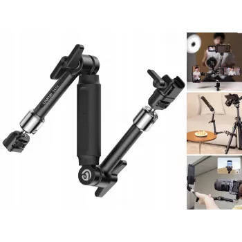 ULANZI TA10 magic arm 3-delig 43cm 4.5kg aluminiumlegering zwart