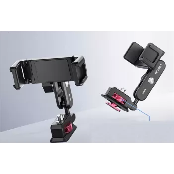 ULANZI MA56 telefoonhouder klem met cold shoe, 1/4 inch-20 schroefdraad, Arri anti-twist pinnen, zwart