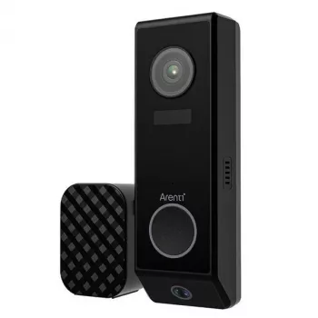 Arenti P10 deurbel 2K slimme videodeurbel met draadloze gong, IP65, PIR + AI-detectie, oplaadbare accu of bekabeld, compatibel met Alexa/Google Assistant