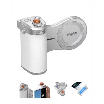 TELESIN MagSafe Pilot Bluetooth-grip met 3200mAh accu voor iPhone - wit