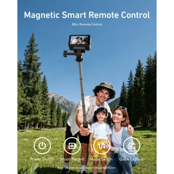 TELESIN selfiestick statief met Bluetooth-afstandsbediening 80m voor GoPro Hero 13 12 11 10 9 Max Max2