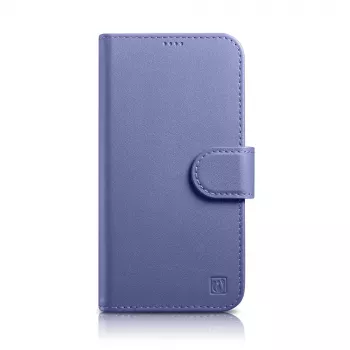 iCarer Wallet Case 2in1 voor iPhone 14 Pro, leren folio met RFID-blokkering, lichtviolet (WMI14220726-LP)