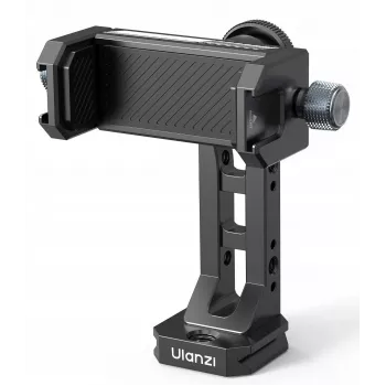 Ulanzi MA53 telefoonstatiefhouder 360° met 2x cold shoe, Arca-Swiss, 1/4 inch & 3/8 inch schroefdraad