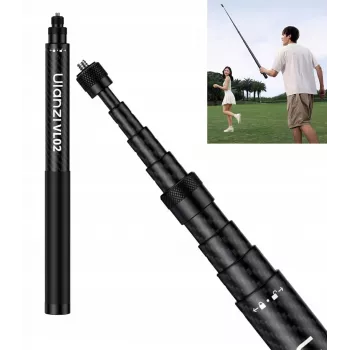 Ulanzi VL02 carbonfiber selfiestick / monopod 2,7m met telefoonhouder en GoPro-adapter