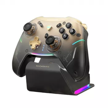 Machenike G5Pro Premium Edition draadloze gamecontroller met laadstation - zwart & goud