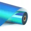 LOKLIK Permanent Adhesive Holographic Vinyl Film - Water Blue - 30,5 x 90 cm